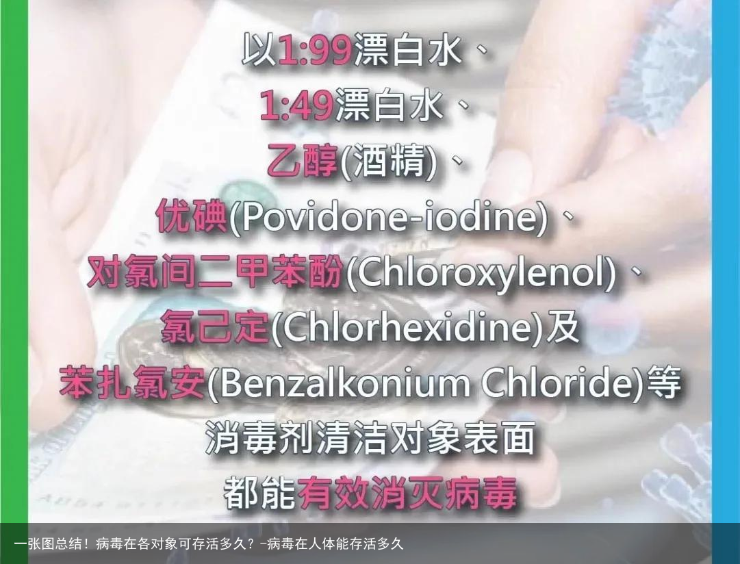 一张图总结！病毒在各对象可存活多久？-病毒在人体能存活多久