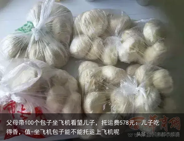父母带100个包子坐飞机看望儿子，托运费578元：儿子吃得香，值-坐飞机包子能不能托运上飞机呢