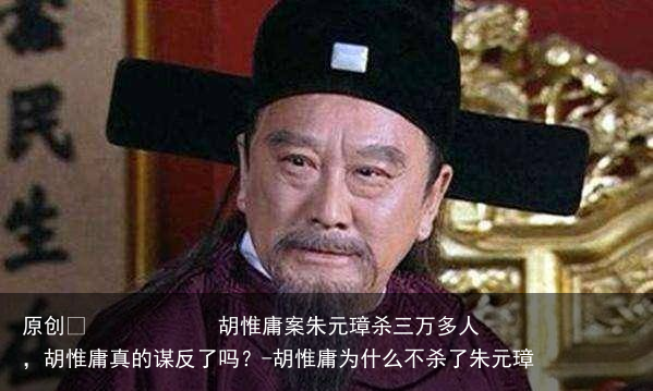 胡惟庸案朱元璋杀三万多人，胡惟庸真的谋反了吗？