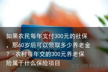 如果农民每年支付300元的社保，那60岁后可以领取多少养老金？-农村每年交的300元养老保险属于什么保险项目