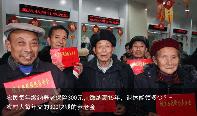 农民每年缴纳养老保险300元，缴纳满15年，退休能领多少？-农村人每年交的300块钱的养老金