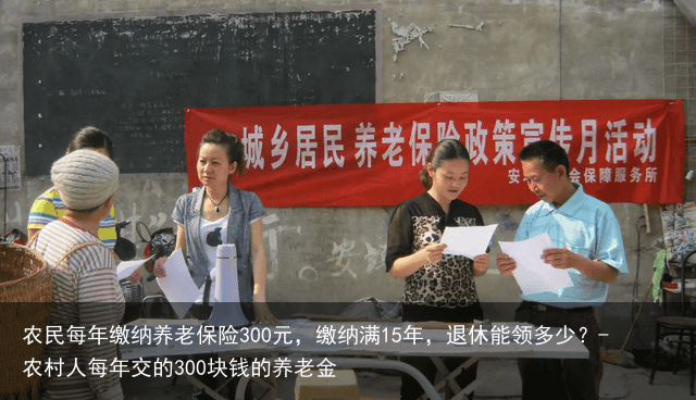 农民每年缴纳养老保险300元，缴纳满15年，退休能领多少？-农村人每年交的300块钱的养老金