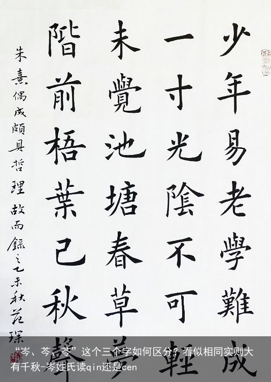 “岑、芩、苓”这个三个字如何区分？看似相同实则大有千秋-岑姓氏读qin还是cen