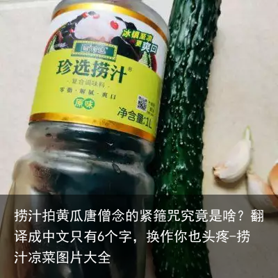 捞汁拍黄瓜-捞汁凉菜图片大全