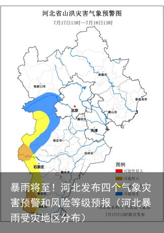 暴雨将至！河北发布四个气象灾害预警和风险等级预报（河北暴雨受灾地区分布）