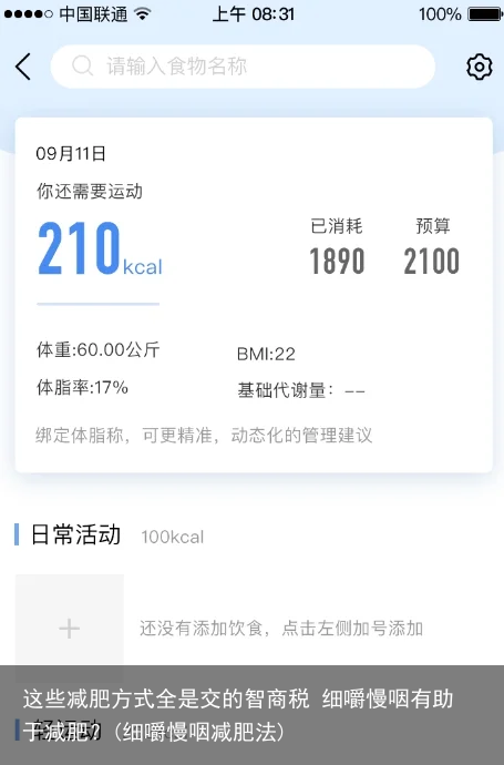 这些减肥方式全是交的智商税 细嚼慢咽有助于减肥？(细嚼慢咽减肥法)