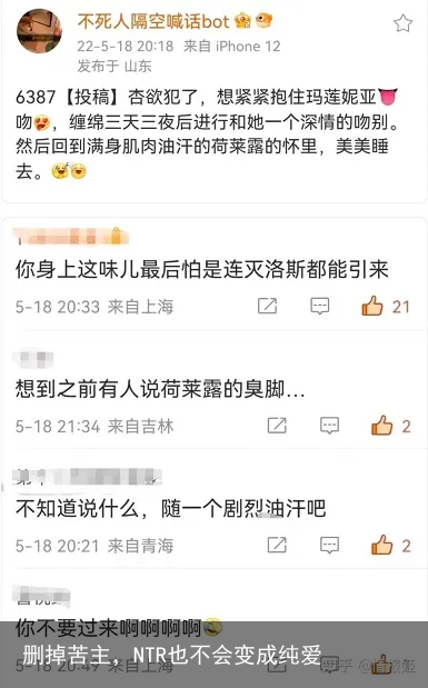 删掉苦主，NTR也不会变成纯爱