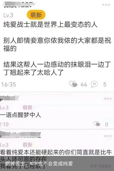 删掉苦主，NTR也不会变成纯爱