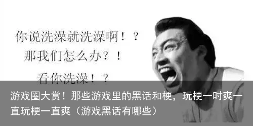游戏圈大赏！那些游戏里的黑话和梗，玩梗一时爽一直玩梗一直爽（游戏黑话有哪些）