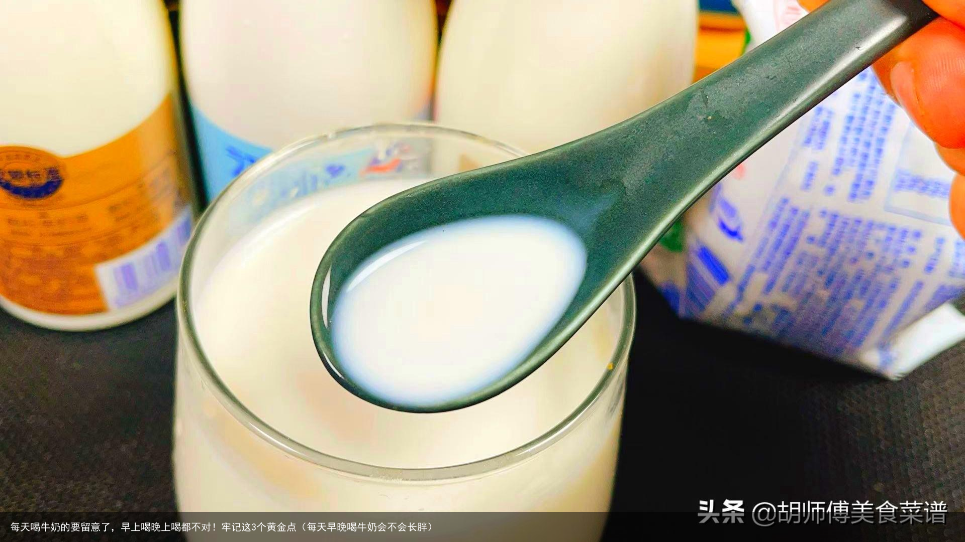 每天喝牛奶的要留意了，早上喝晚上喝都不对！牢记这3个黄金点（每天早晚喝牛奶会不会长胖）