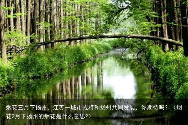 烟花三月下扬州，江苏一城市或将和扬州共同发展，你期待吗？（烟花3月下扬州的烟花是什么意思?）