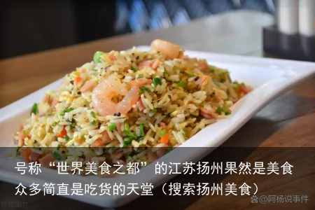 号称“世界美食之都”的江苏扬州果然是美食众多简直是吃货的天堂（搜索扬州美食）