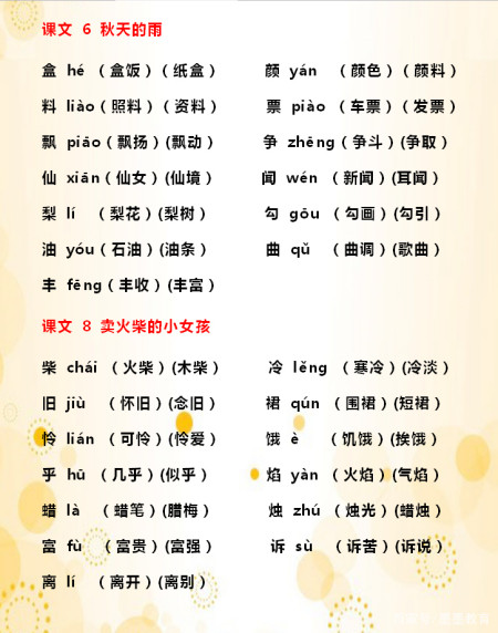 三年级语文田字格生字大全，生字注音、组词，孩子必备辅导资料！-三年级语文生字田字格书写图片