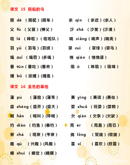 三年级语文田字格生字大全，生字注音、组词，孩子必备辅导资料！-三年级语文生字田字格书写图片