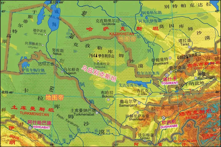 中亚五国，各有什么特色？看地图一目了然（中亚五国指的是哪五国需要什么样的毛巾）