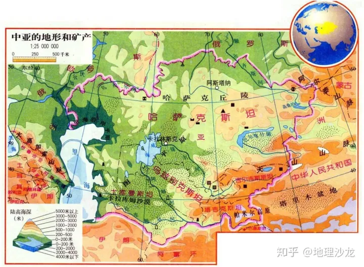 位于亚洲内陆地区的“中亚五国”，各有什么国家特点？（中亚五国地理位置特点）