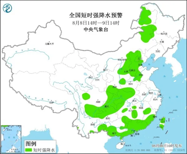 强对流预警：京津冀等8省区市有8至10级雷暴大风或冰雹-9省市部分地区有大到暴雨及强对流天气 新闻