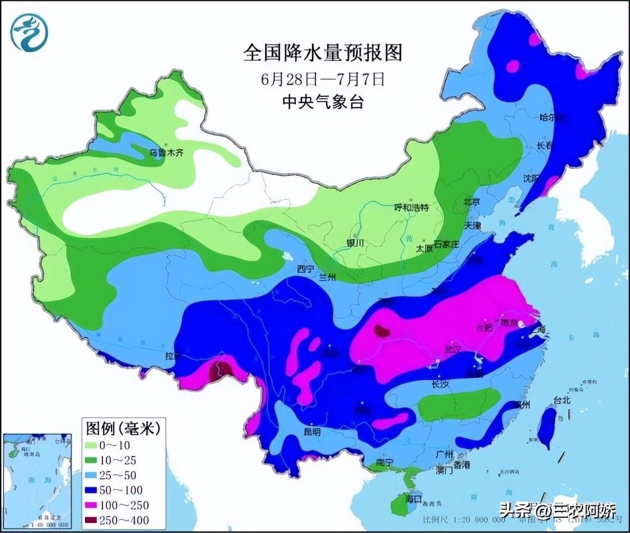 明天29号大雨暴雨范围已确定，连下8天雨，60年凉夏？看农谚咋说（27号还有台风吗）