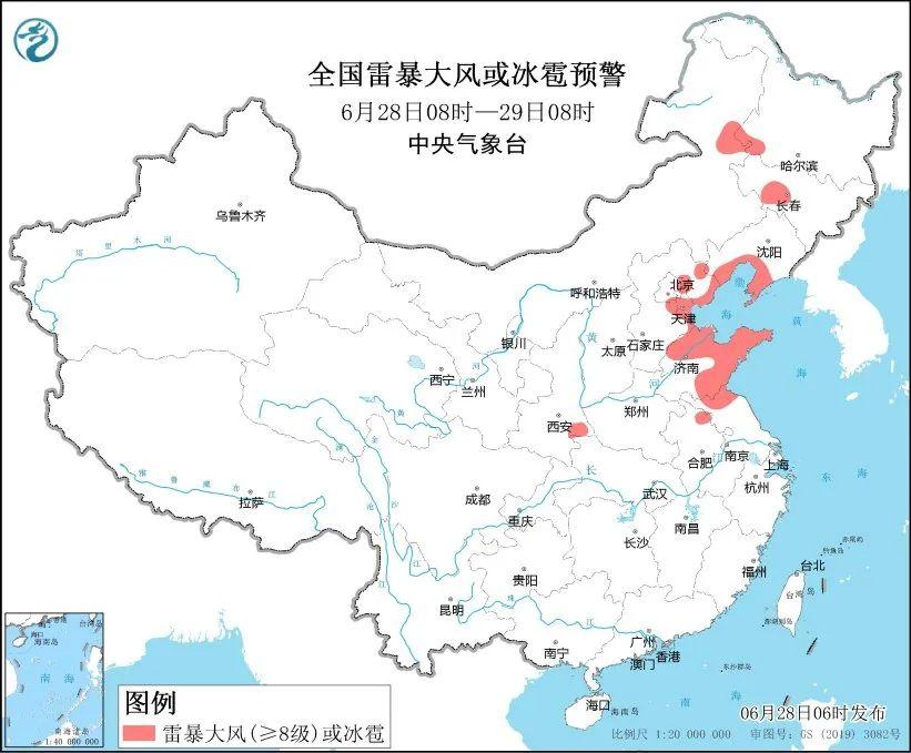 8至10级雷暴大风和冰雹！新一轮降雨波及26省区市-全国雷暴大风预报