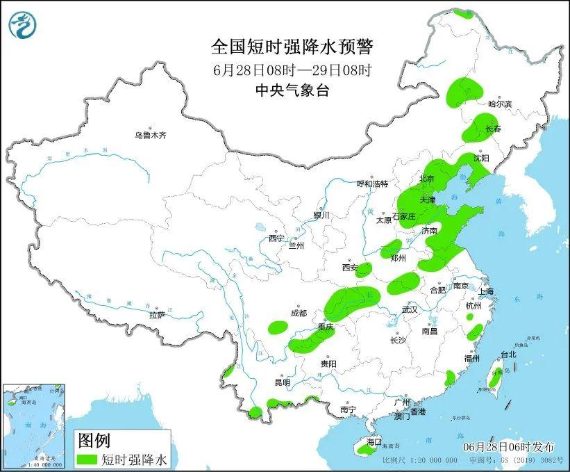 8至10级雷暴大风和冰雹！新一轮降雨波及26省区市-全国雷暴大风预报