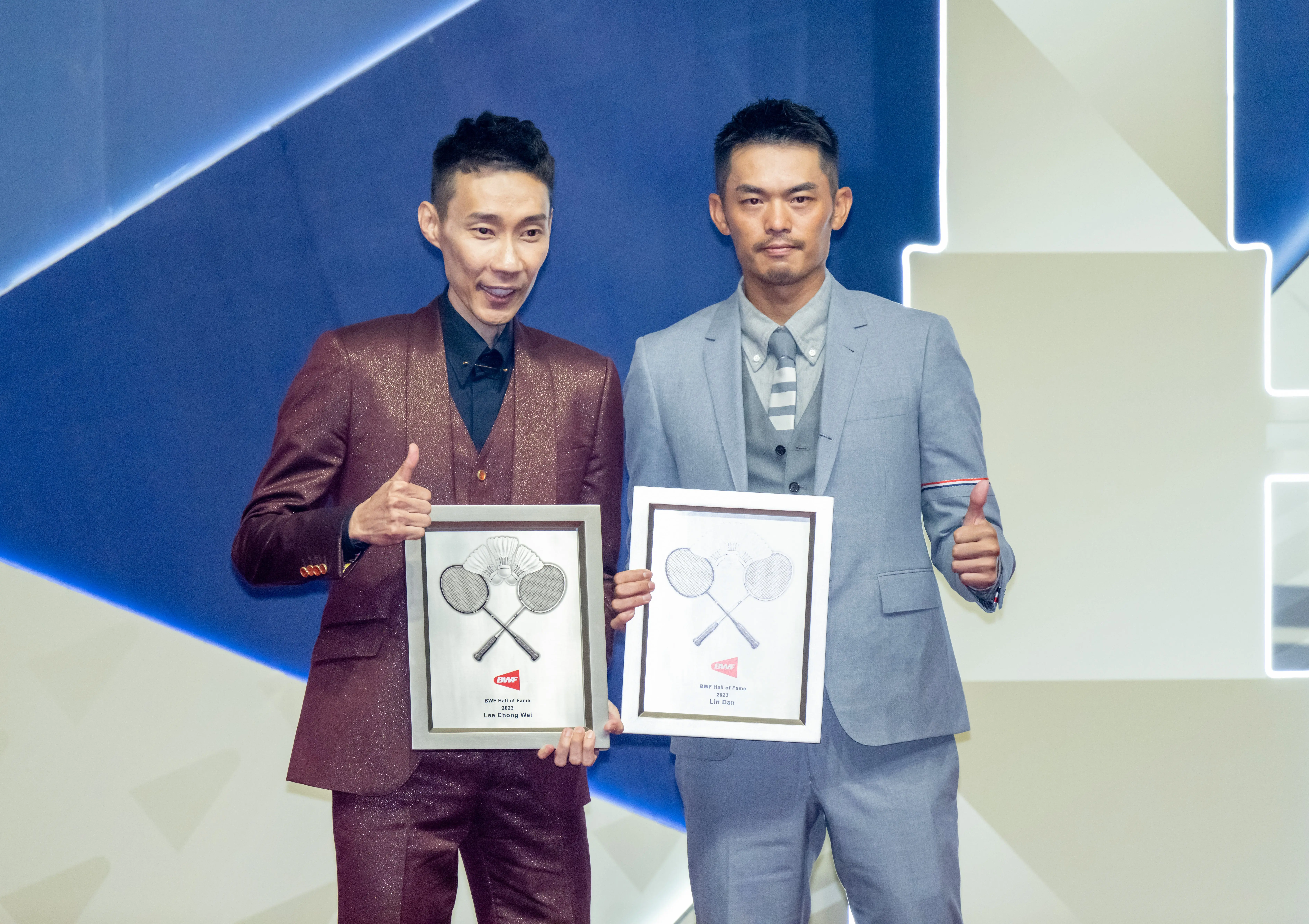 林丹、李宗伟入选世界羽联名人堂仪式举行（林丹李宗伟羽毛球比赛）