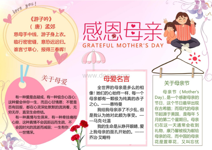 妈妈，辛苦了｜母亲节手抄报分享（妈妈辛苦手抄报绘画模板大全四年级）