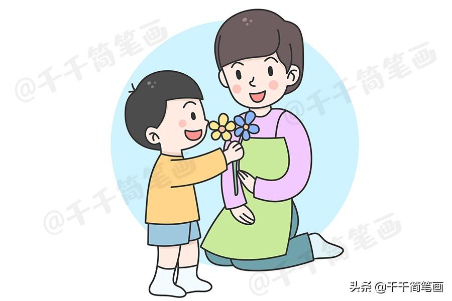 母亲节主题绘画素材，简单又漂亮的手抄报素材，快教孩子画起来吧（母亲节手绘画海报）