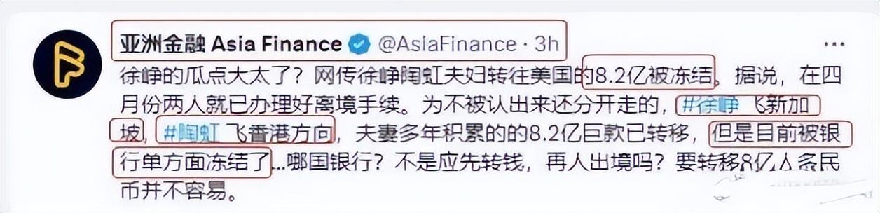 徐峥否认转移8亿资产逃往国外，同时也证明妻子陶虹的清白（徐峥和陶虹怎么好的）