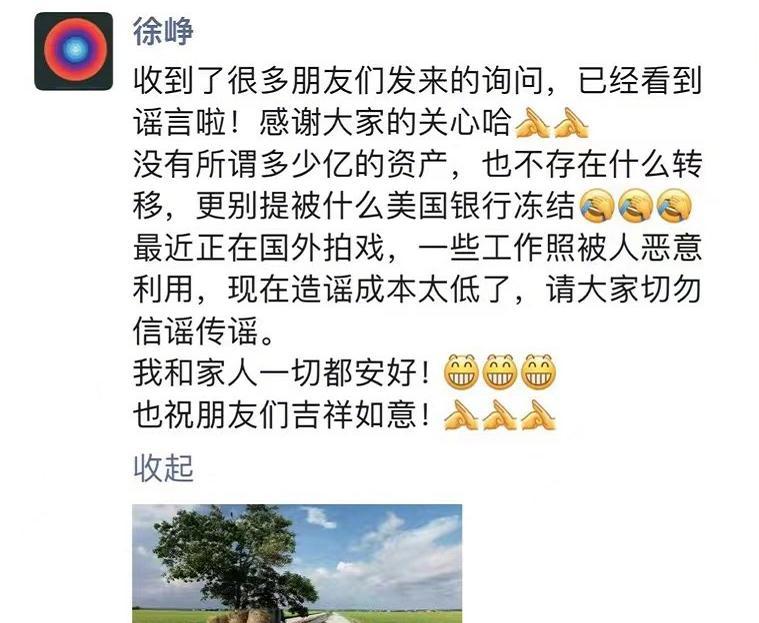 徐峥否认转移8亿资产逃往国外，同时也证明妻子陶虹的清白（徐峥和陶虹怎么好的）