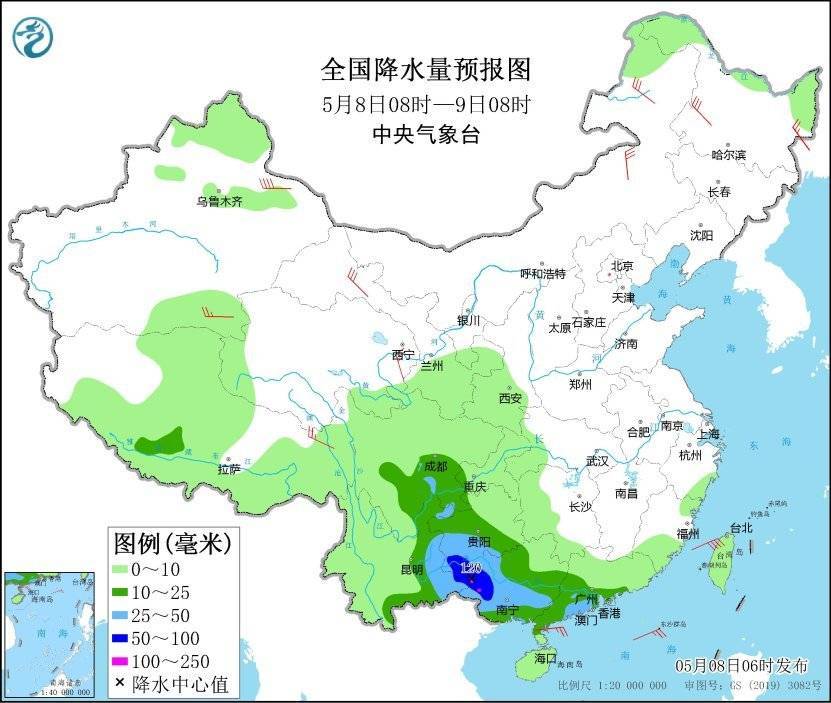 广西贵州云南等地有中到大雨局地有暴雨-云南广西贵州交界