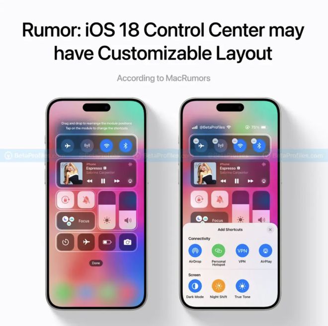 苹果iOS18大揭秘：从控制中心到怀旧壁纸都改变！网友：亮点不足-ios 18f71