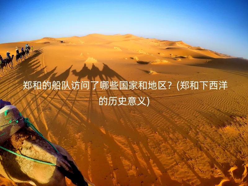  郑和的船队访问了哪些国家和地区？(郑和下西洋的历史意义)