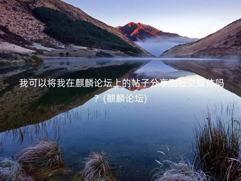  我可以将我在麒麟论坛上的帖子分享到社交媒体吗？(麒麟论坛)