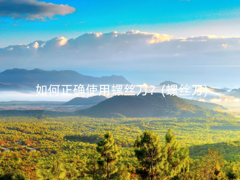  如何正确使用螺丝刀？(螺丝刀)