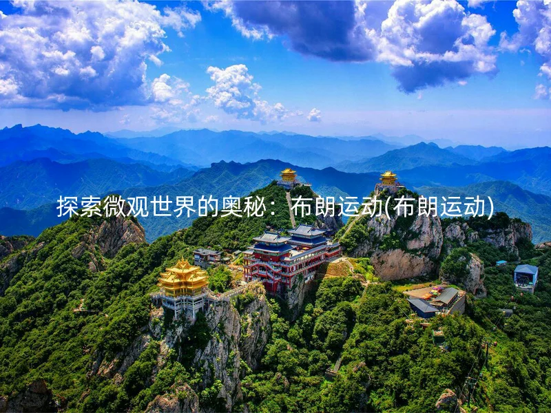 探索微观世界的奥秘：布朗运动(布朗运动)
