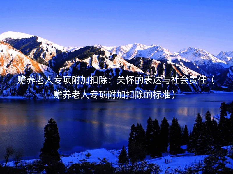 赡养老人专项附加扣除：关怀的表达与社会责任（赡养老人专项附加扣除的标准）